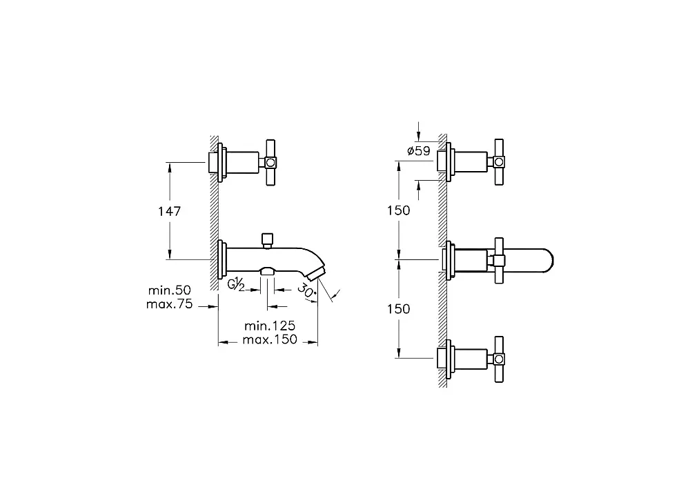 Artema Juno A40832 Ankastre Banyo Bataryası El Duşu Çıkışlı Krom - 2