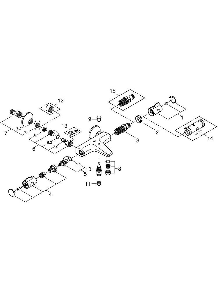 Grohe Grohtherm 800 Termostatik Banyo Bataryası Grh 1022032430 - 4